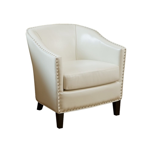 Noble House - Pineview Bonded Leather Club Chair - Ivory