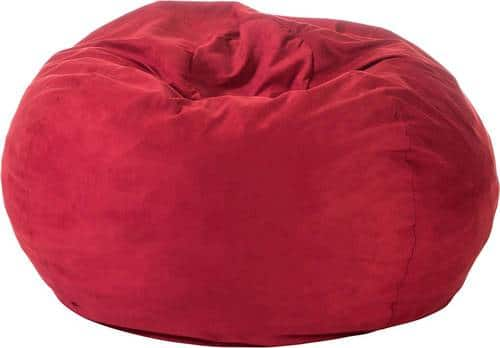 Noble House - Hatfield Suede Bean Bag - Chinese Red