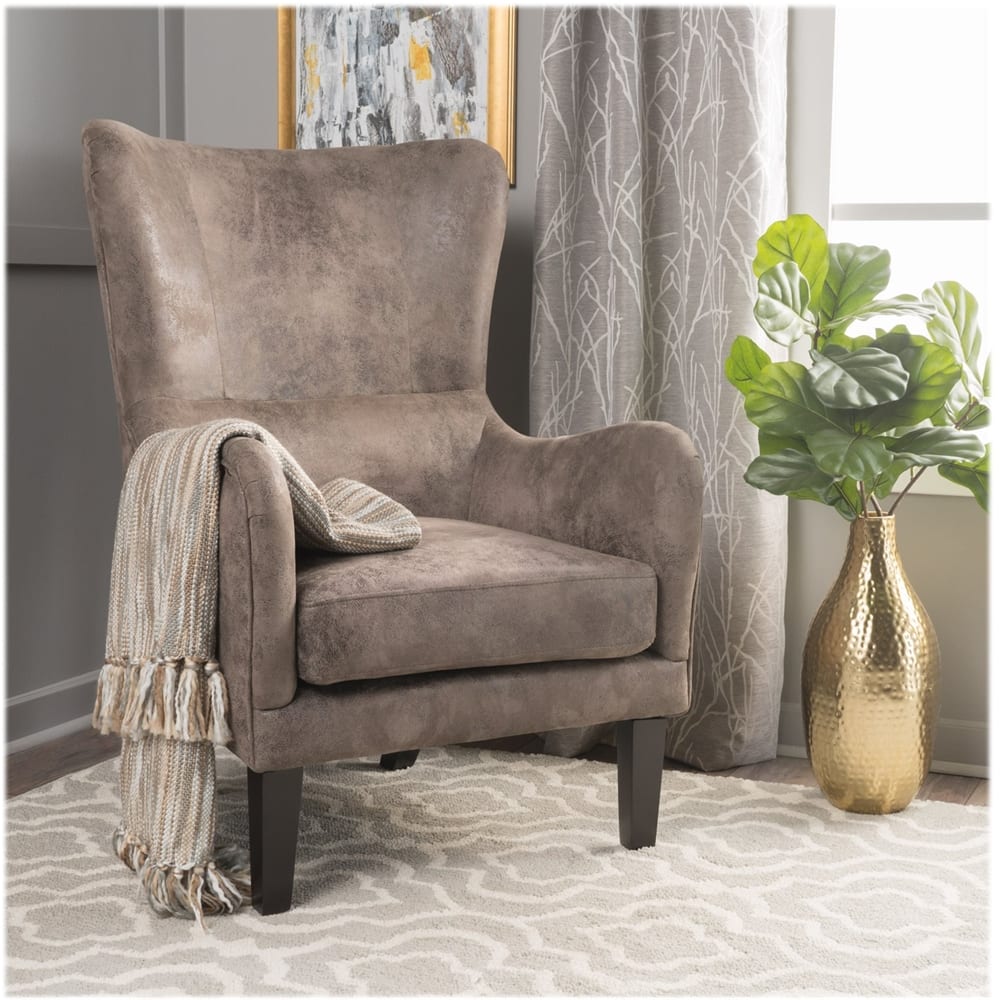 Left View: Noble House - Opolis Club Chair - Greyish Brown