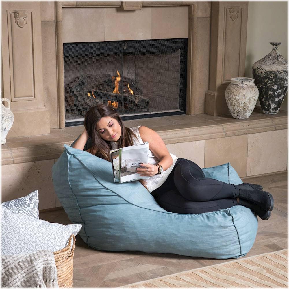 Best Buy: Noble House Dracut Fabric Bean Bag Chair Teal 304692