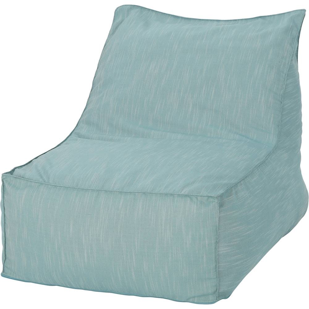 Left View: Noble House - Dracut Fabric Bean Bag Chair - Teal