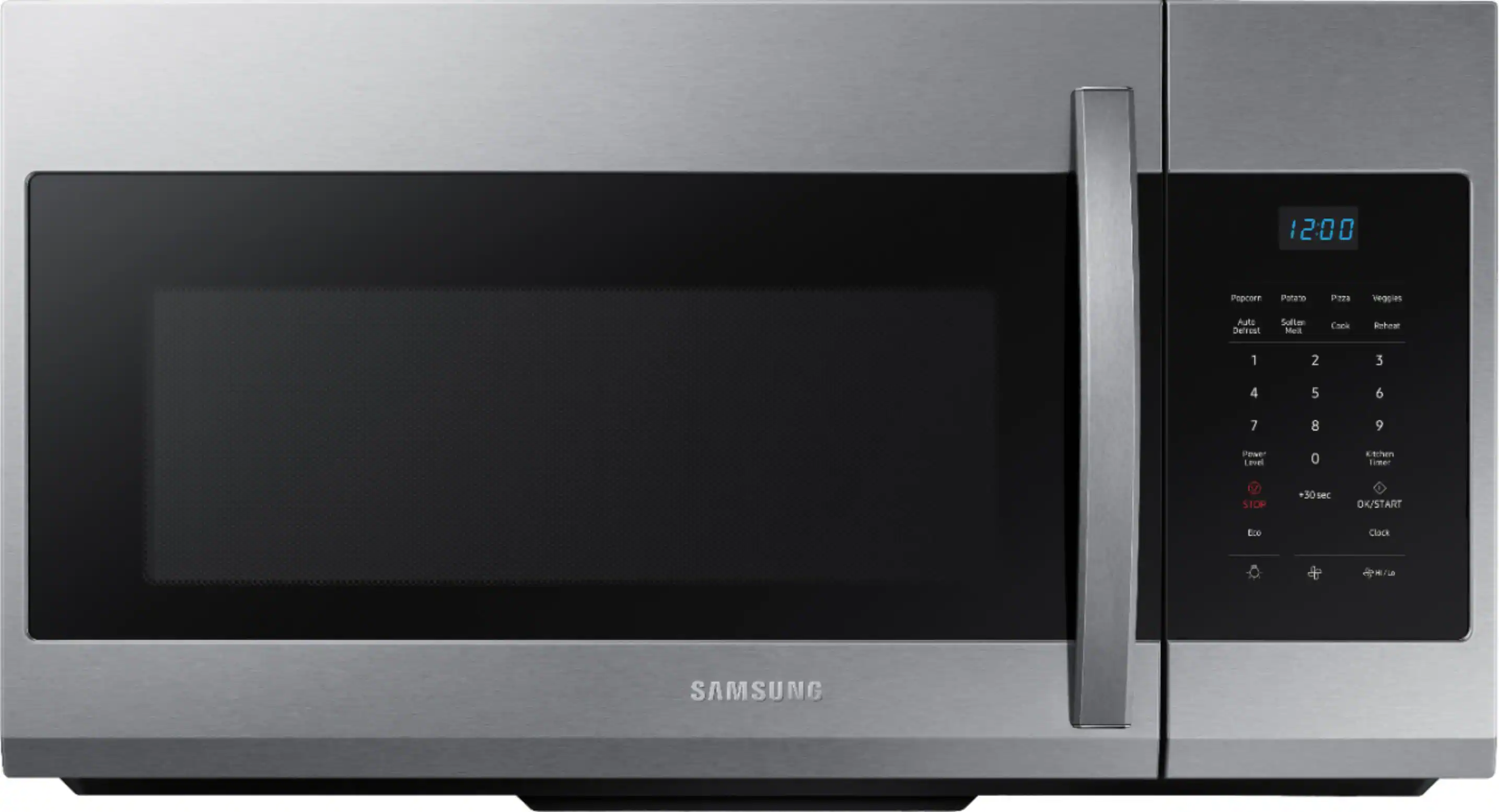 Front. Samsung - 1.7 Cu. Ft. Over-the-Range Microwave - Stainless Steel.