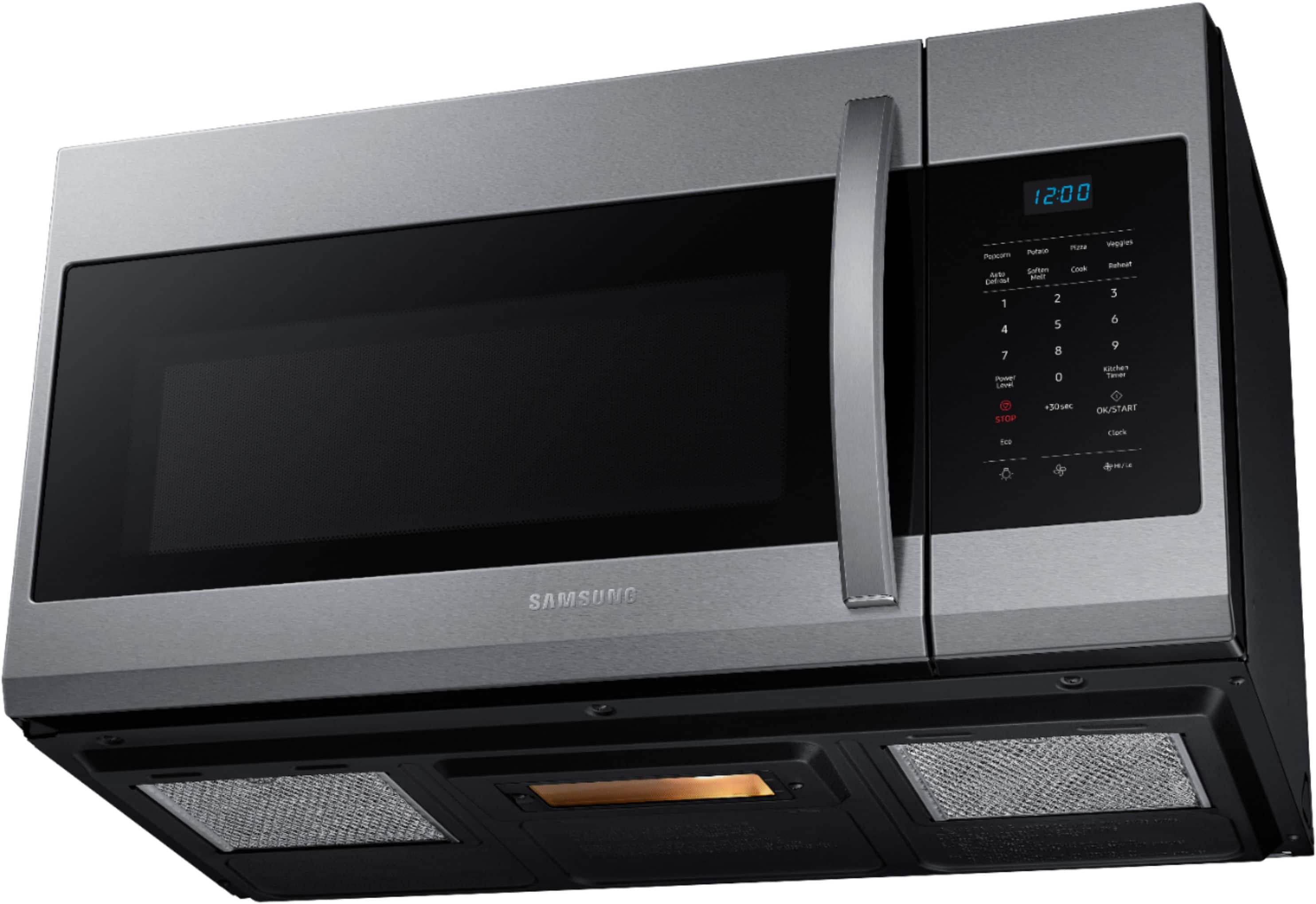 Alt View 15. Samsung - 1.7 Cu. Ft. Over-the-Range Microwave - Stainless Steel.
