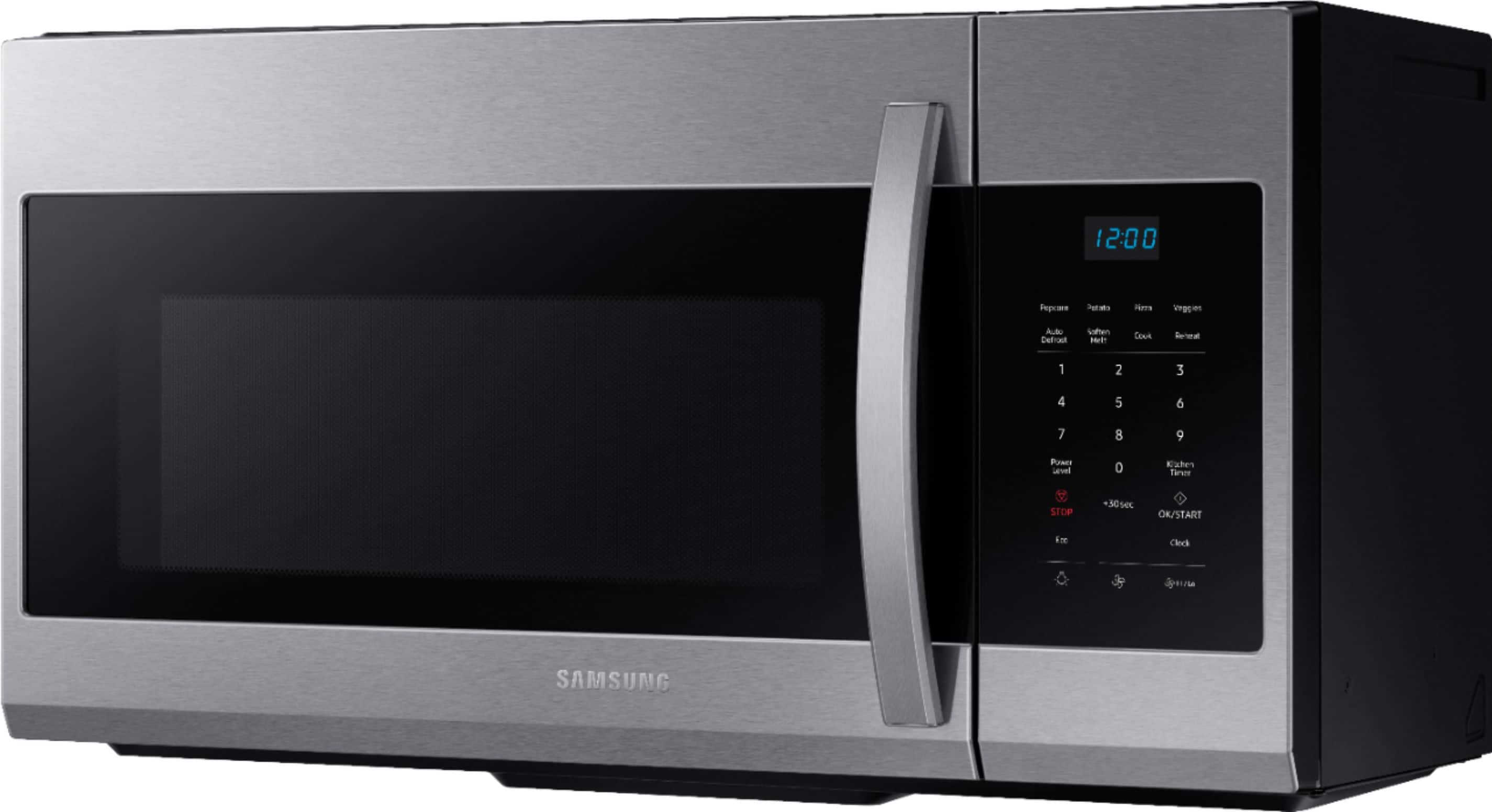 Alt View 13. Samsung - 1.7 Cu. Ft. Over-the-Range Microwave - Stainless Steel.