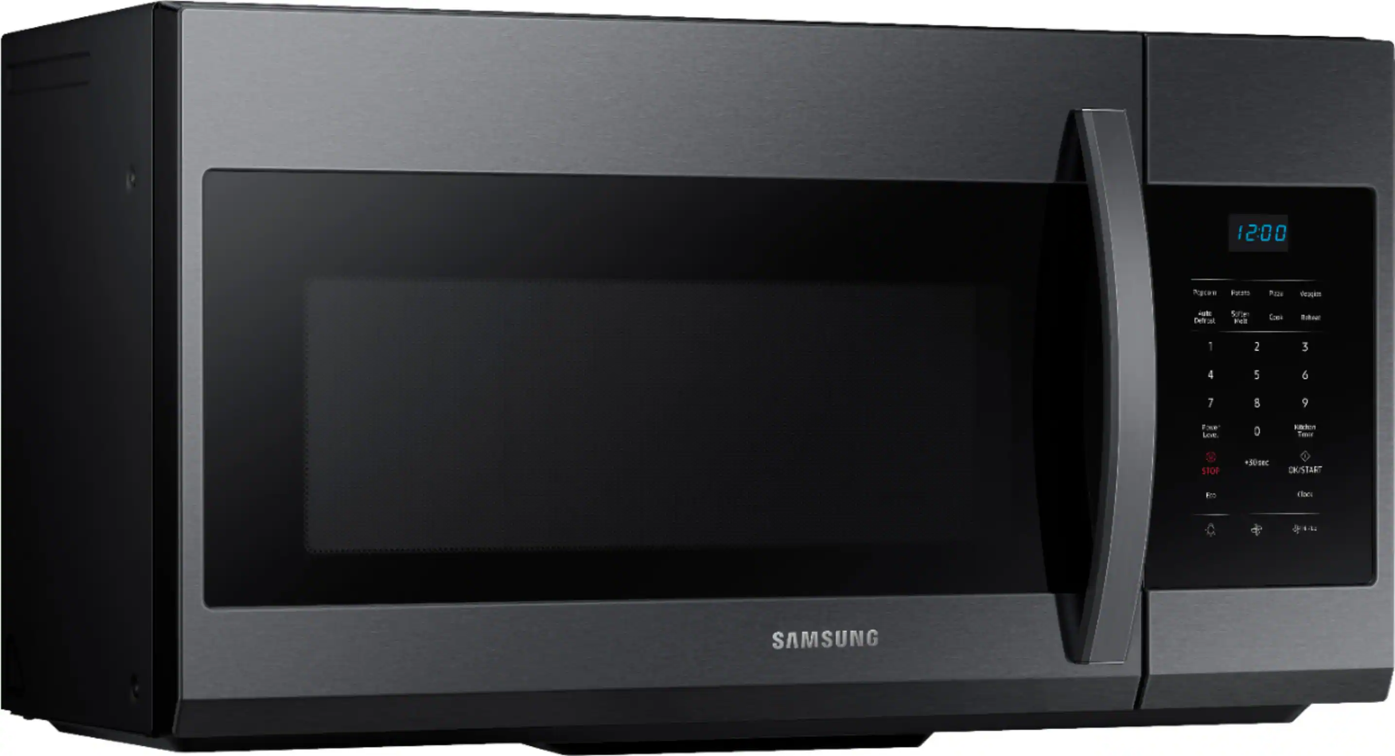 Alt View 10. Samsung - 1.7 Cu. Ft. Over-the-Range Microwave - Black Stainless Steel.