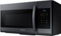 Left Zoom. Samsung - 1.7 Cu. Ft. Over-the-Range Microwave - Black stainless steel.