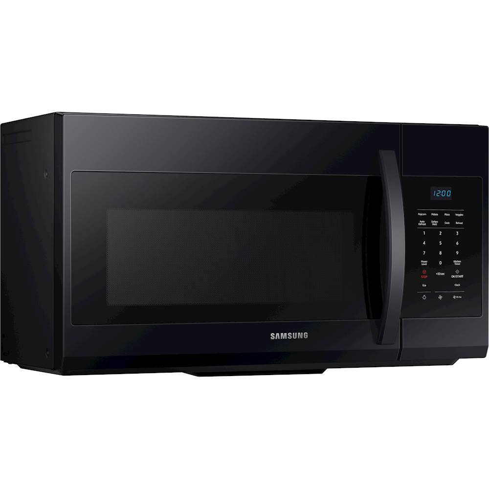 Angle. Samsung - 1.7 Cu. Ft. Over-the-Range Microwave - Black.