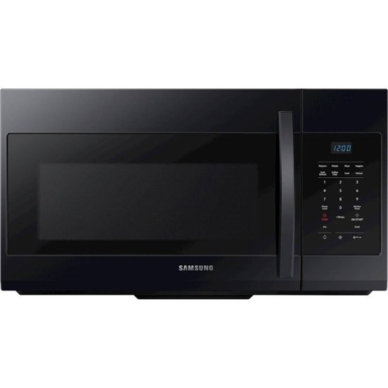 Front Zoom. Samsung - 1.7 Cu. Ft. Over-the-Range Microwave - Black.