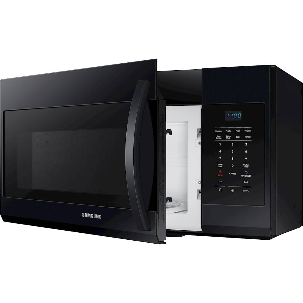 Alt View 13. Samsung - 1.7 Cu. Ft. Over-the-Range Microwave - Black.