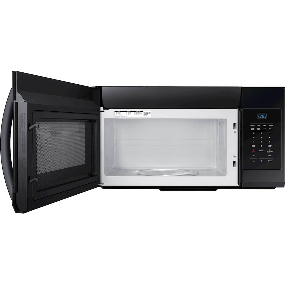 Alt View 14. Samsung - 1.7 Cu. Ft. Over-the-Range Microwave - Black.