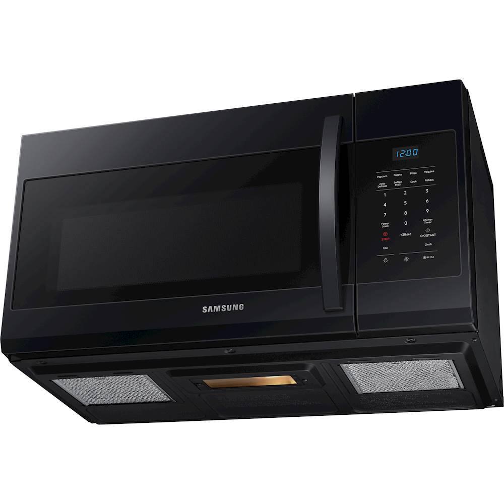 Alt View 16. Samsung - 1.7 Cu. Ft. Over-the-Range Microwave - Black.
