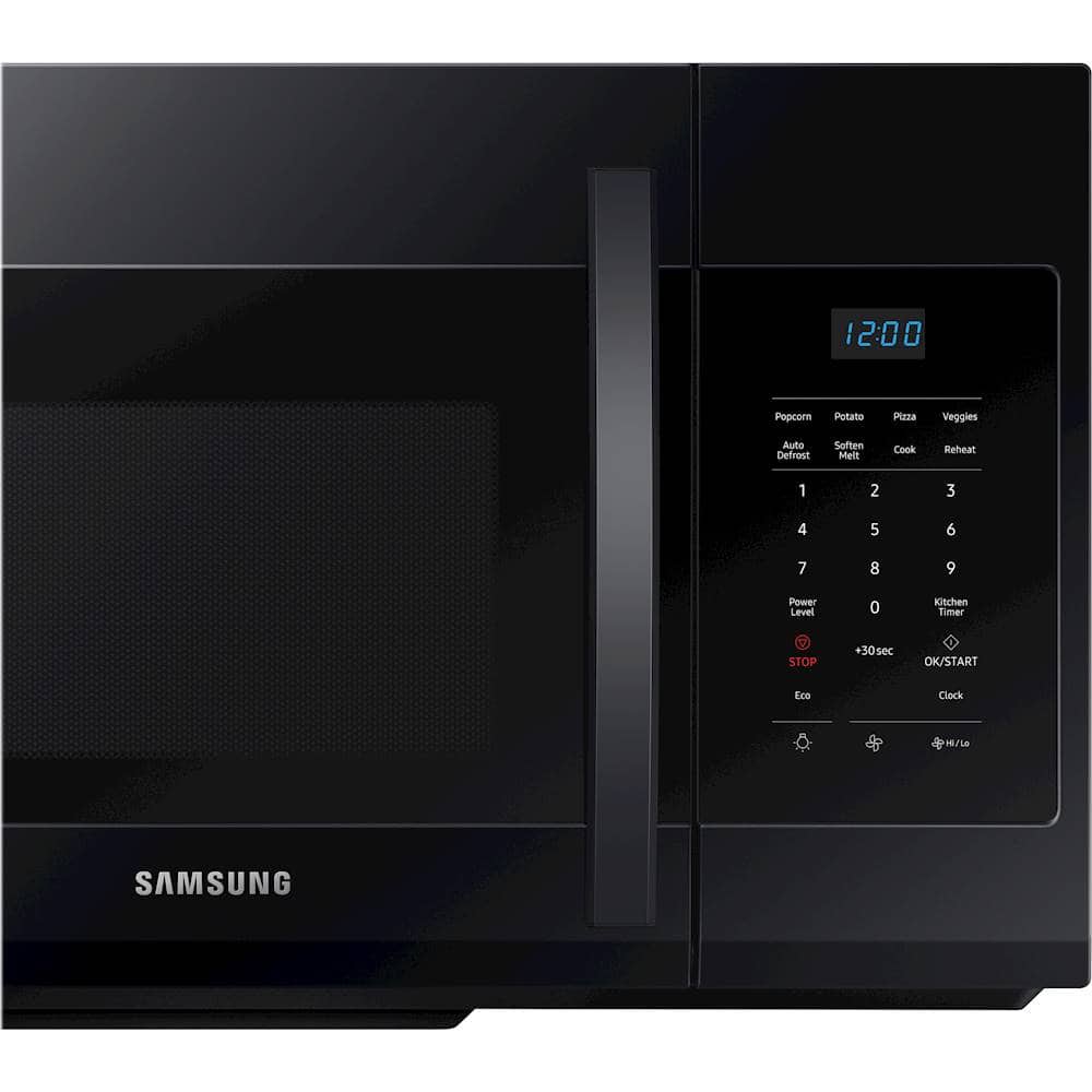 Alt View 1. Samsung - 1.7 Cu. Ft. Over-the-Range Microwave - Black.