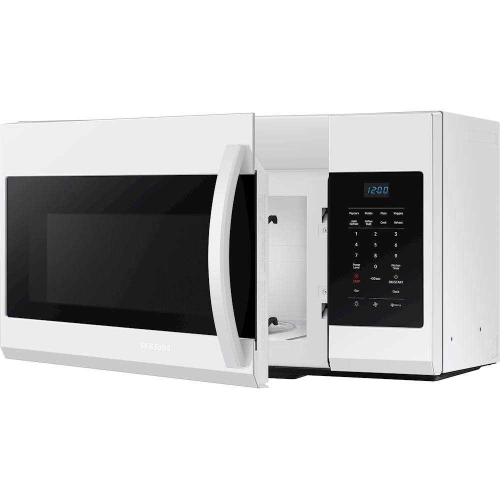 Alt View 12. Samsung - 1.7 Cu. Ft. Over-the-Range Microwave - White.