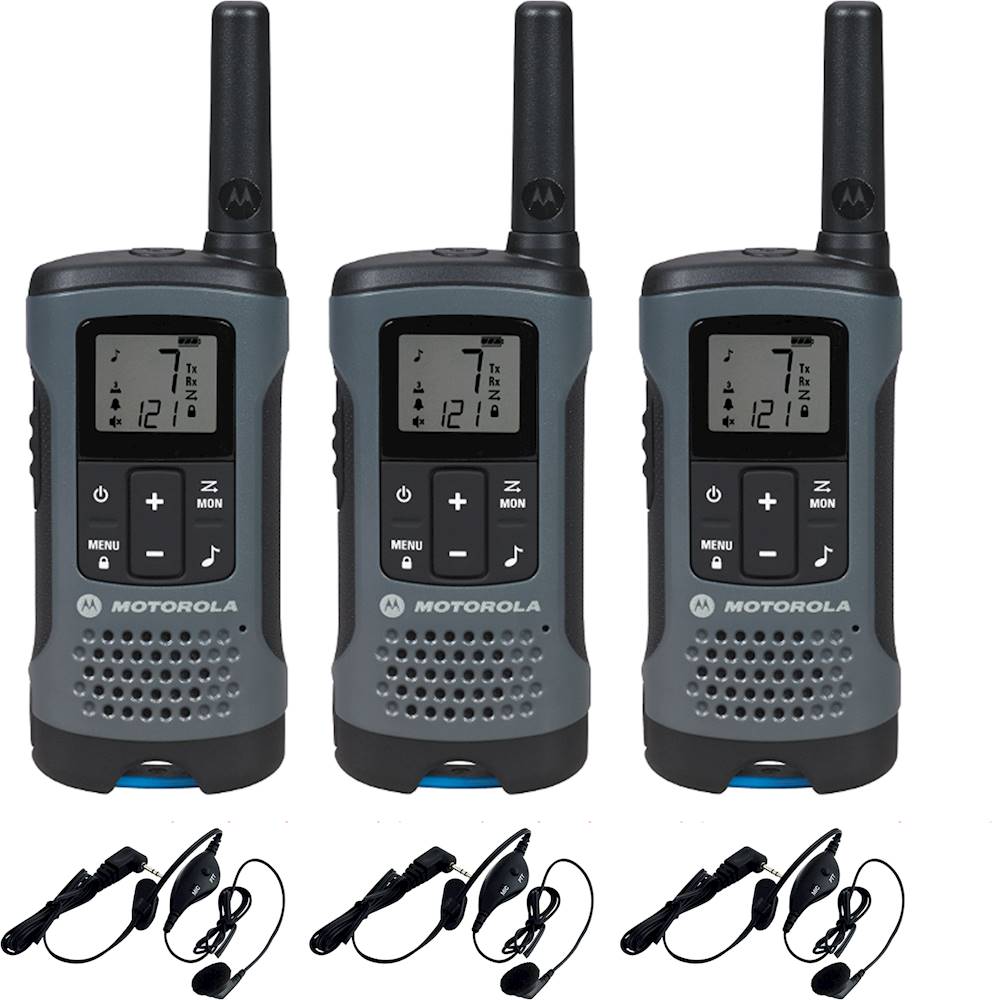 Angle View: Motorola - Talkabout 20-Mile, 22-Channel FRS/GMRS 2-Way Radio Bundle - Dark Gray