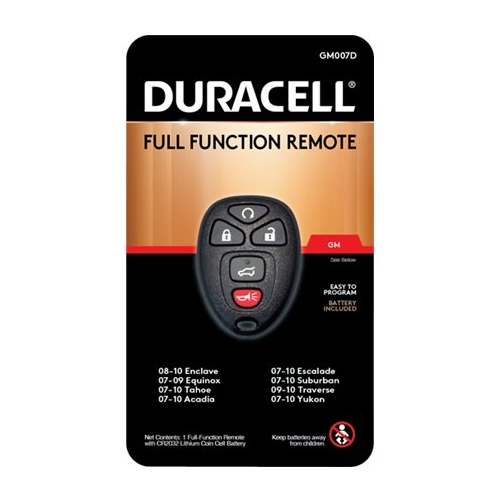 DURAKEY - Remote for Select Buick, Cadillac, Chevrolet, and GMC Vehicles - Black