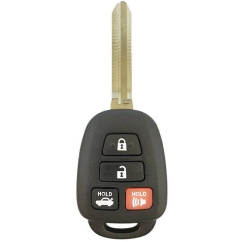 DURAKEY - Replacement Full Function Transponder, Remote and Key for select (2012-2017) Toyota Prius C - Black