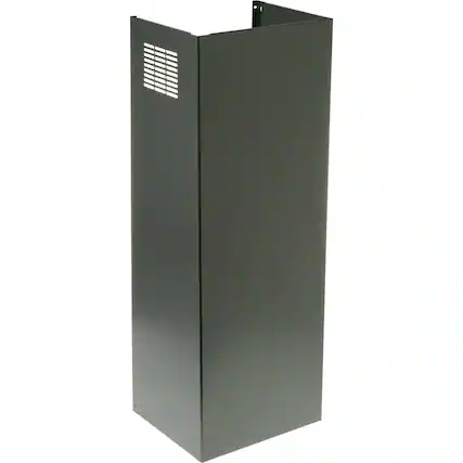 Angle. Café - 10' Duct Cover for Select Café Series Vent Hoods - Matte Black.