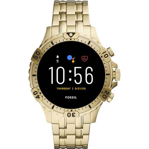 Fossil - Gen 5 Smartwatch 46mm Stainless Steel - Gold with Gold Stainless Steel Band was $295.0 now $199.0 (33.0% off)