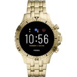 Front Zoom. Fossil - Gen 5 Smartwatch 46mm Stainless Steel - Gold with Gold Stainless Steel Band.