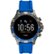 Front Zoom. Fossil - Gen 5 Smartwatch 46mm Stainless Steel - Smoke with Blue Silicone Band.
