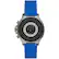 Alt View 11. Fossil - Gen 5 Smartwatch 46mm Stainless Steel - Smoke with Blue Silicone Band.