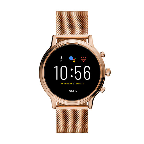 Fossil - Gen 5 Smartwatch 44mm Stainless Steel - Rose Gold With Rose Gold Stainless Steel Mesh Band was $295.0 now $199.0 (33.0% off)