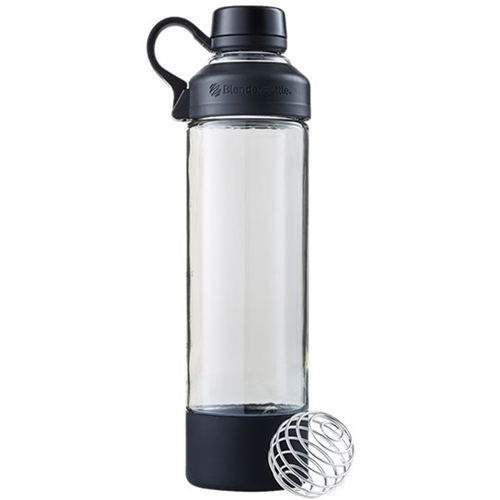 Angle View: BlenderBottle - Mantra-Base-Screw Lid 20 oz Water Bottle/Shaker Cup - Black