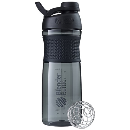 Angle View: BlenderBottle - SportMixer 28 oz Water Bottle/Shaker Cup - Black