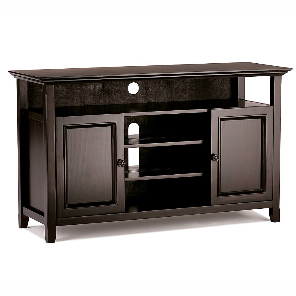 Angle. Simpli Home - Amherst SOLID WOOD 54 inch Wide Transitional TV Media Stand in Hickory Brown For TVs up to 60 inches - Hickory Brown.
