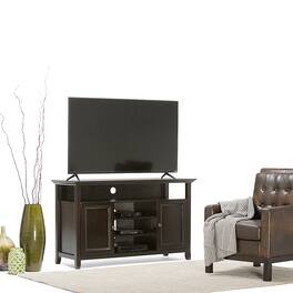 Simpli Home - Amherst SOLID WOOD 54 inch Wide Transitional TV Media Stand For TVs up to 60 inches - Hickory Brown