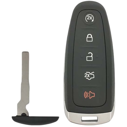 DURAKEY - Replacement Full Function Transponder, Remote and Key for select (2017-2019) Ford Escape and (2015-2018) Ford Focus - Silver/Black