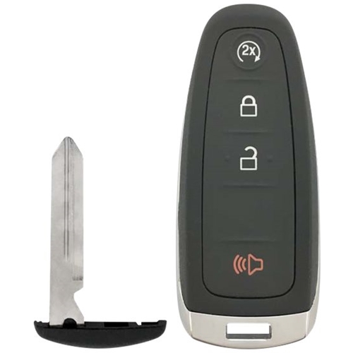 DURAKEY - Replacement Full Function Transponder, Remote and Key for select (2011-2015) Ford Explorer - Silver/Black