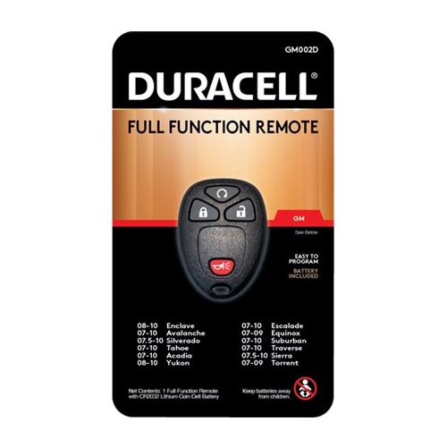 DURAKEY - Remote for Select Buick, Cadillac, Chevrolet, GMC, Pontiac, and Suzuki Vehicles - Black