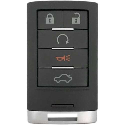 DURAKEY - Replacement Full Function Transponder, Remote and Key for select (2008-2011) Cadillac STS and (2008-2015) Cadillac CTS - Silver/Black