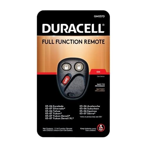 DURAKEY - Remote for Select Cadillac, Chevrolet, GMC, and Hummer Vehicles - Black