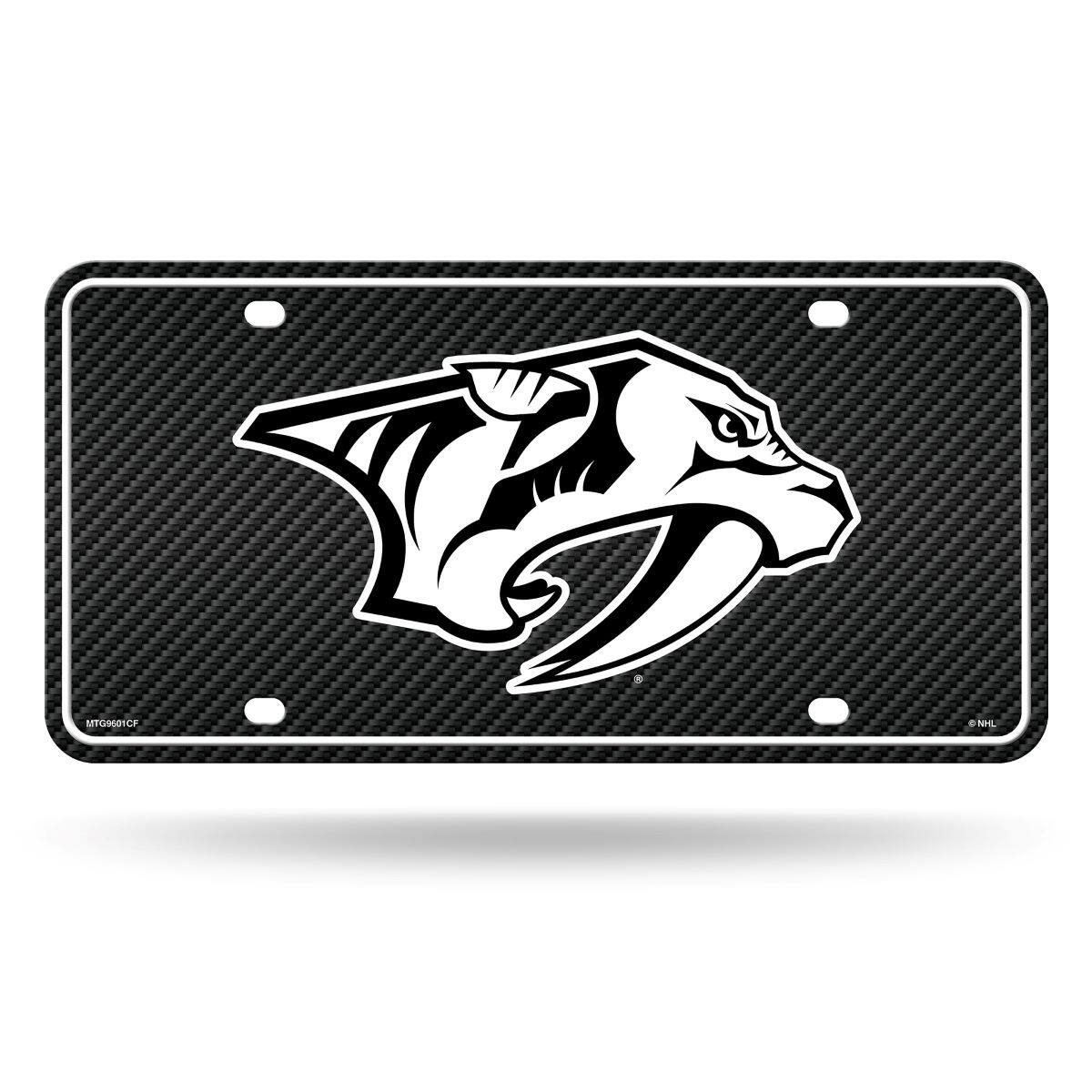 Nashville Predators Carbon Fiber Design Look - Standard License Plate Auto Tag