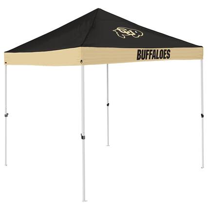Front. Logo Brands - Colorado Buffaloes 9' x 9' Economy Canopy Tent - Black.