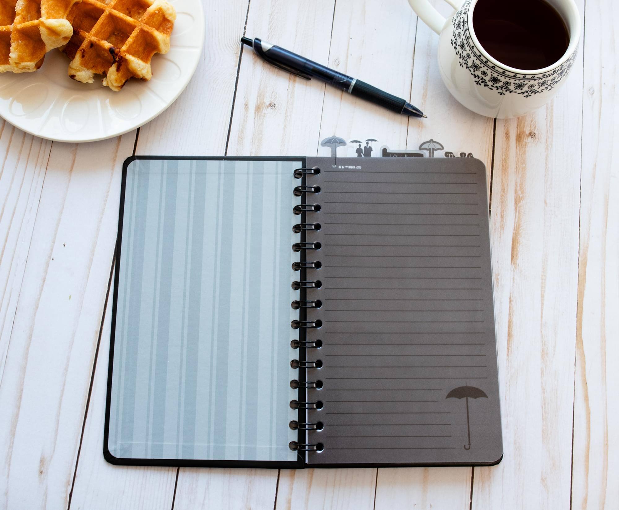 Alt View 3. Silver Buffalo - Gilmore Girls Life and Death Brigade 5-Tab Spiral Notebook With 75 Sheets - Black.