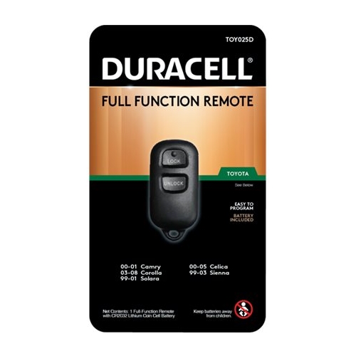 DURAKEY - Replacement Full Function Remote for select (2000-2001) Toyota Camry and (2000-2005) Toyota Celica - Black