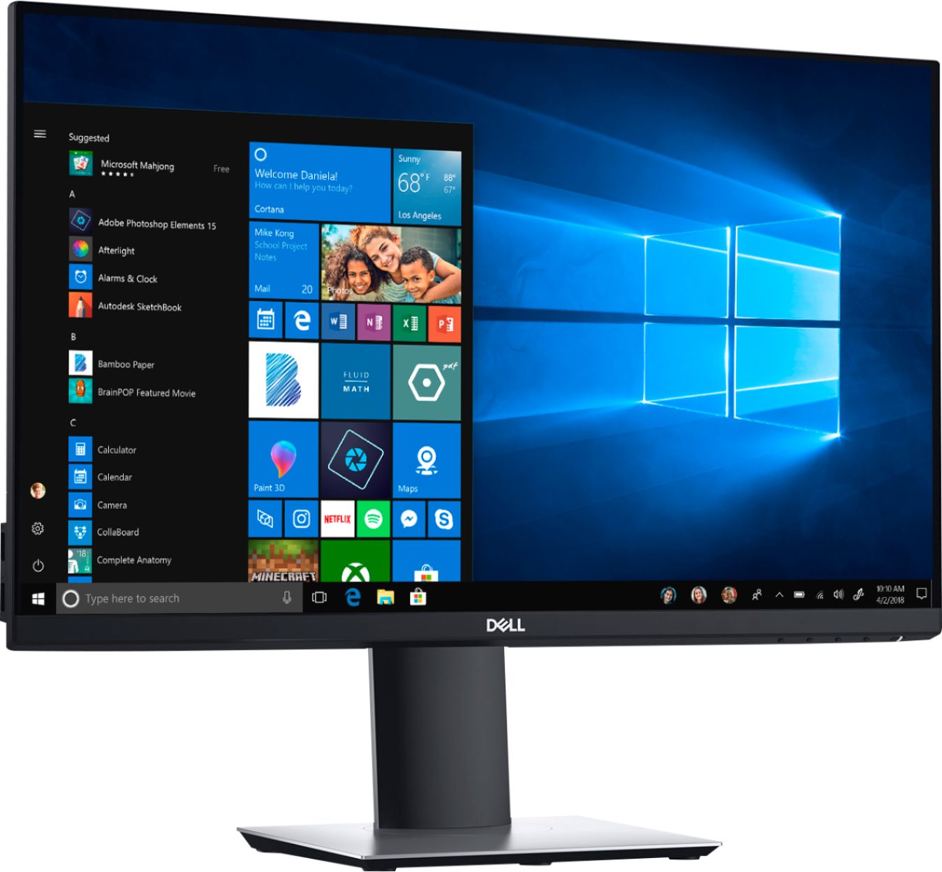 Dell – 24″ IPS LED FHD Monitor – Black