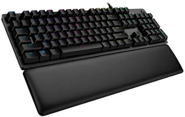 Logitech - G513 Carbon Full-size Wired Mechanical GX Red Linear Switch Gaming Keyboard with RGB Backlighting - Carbon - Front_Zoom