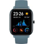 Front Zoom. Amazfit - GTS Smartwatch 42mm Aluminum - Steel Blue With Silicone Band.