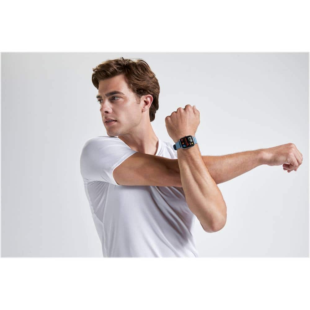 Alt View 19. Amazfit - GTS Smartwatch 42mm Aluminum - Steel Blue With Silicone Band.