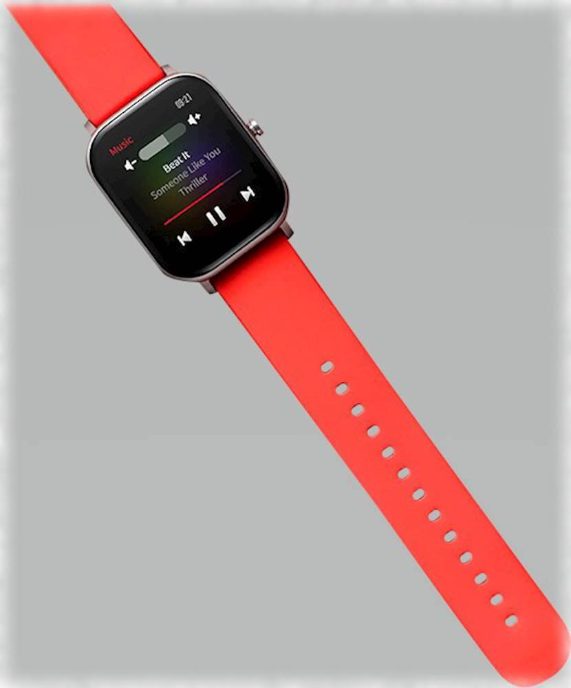 Alt View 15. Amazfit - GTS Smartwatch 42mm Aluminum - Vermillion Orange With Silicone Band.