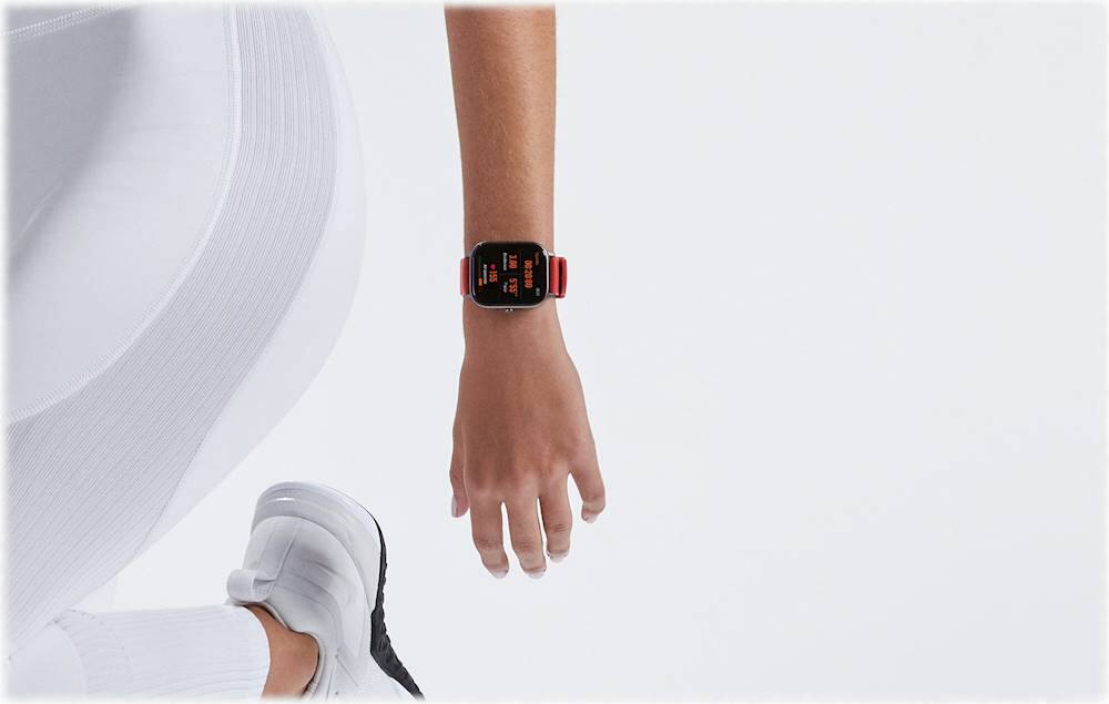 Alt View 20. Amazfit - GTS Smartwatch 42mm Aluminum - Vermillion Orange With Silicone Band.