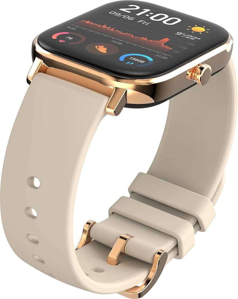Alt View 13. Amazfit - GTS Smartwatch Aluminum 41.9mm - Desert Gold With Silicone Band.