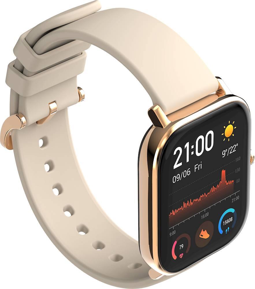 Alt View 14. Amazfit - GTS Smartwatch Aluminum 41.9mm - Desert Gold With Silicone Band.