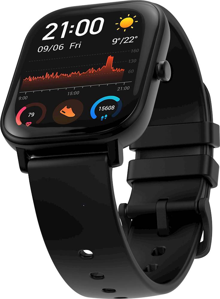 Smartwatch Amazfit GTS A1914 con Pantalla 1.65 AMOLED/Bluetooth/5 ATM ( Correa Vermillion Orange + Obsidian Black)