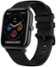 Obsedian Black With Silicone Band - Aluminum - Silicone band with buckle - Black