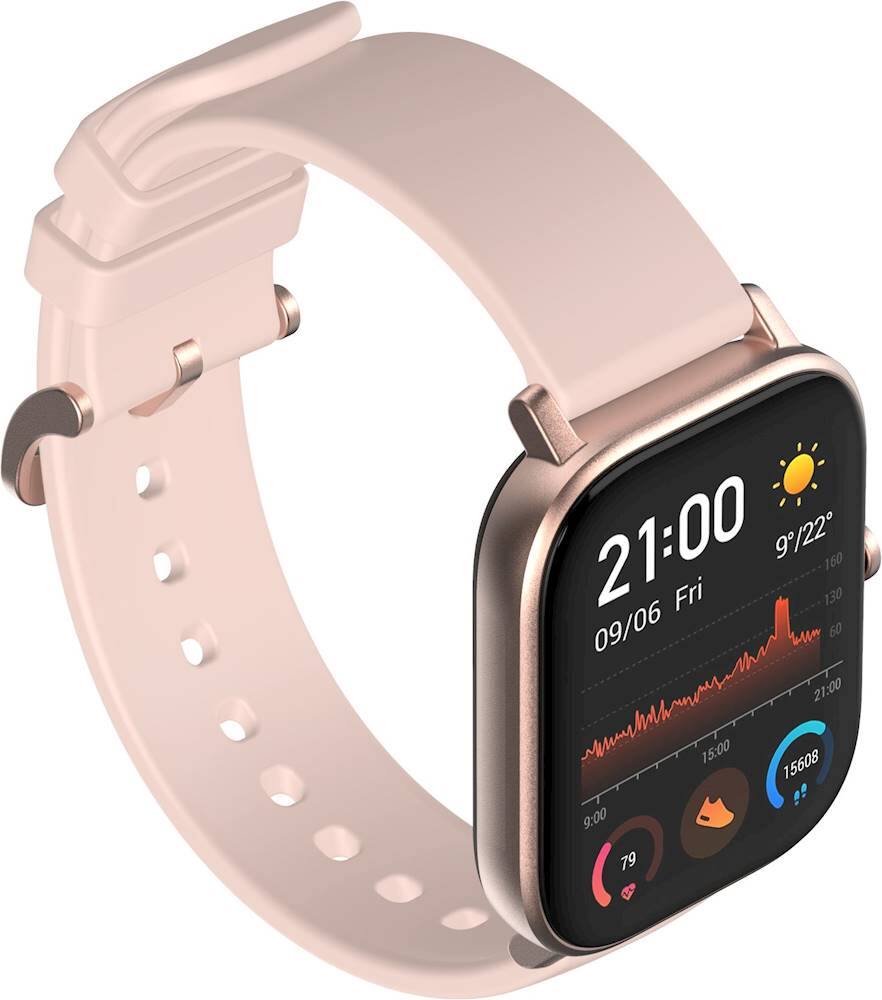 Alt View 13. Amazfit - GTS Smartwatch Aluminum 41.9mm - Rose Pink With Silicone Band.